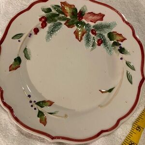 Fitz & Floyd winter holiday rare dinnerplate